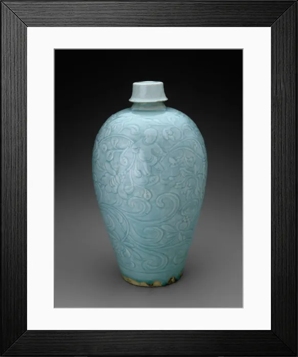 Framed Print : Covered Bottle-Vase (Meiping) with Children among Blossoming Framed Print : Covered Bottle-Vase (Meiping) with Children among Blossoming