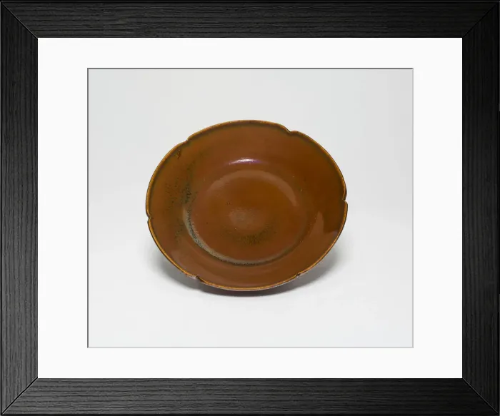 Framed Print : Lobed Dish, Song dynasty (960-1279). Creator: Unknown Framed Print : Lobed Dish, Song dynasty (960-1279). Creator: Unknown