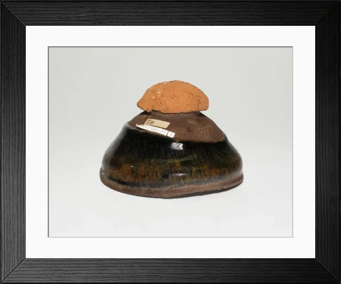 Framed Print : Fragmentary Bowl, with clay firing cushion, Song dynasty (960-1279), 12th / 13th century Framed Print : Fragmentary Bowl, with clay firing cushion, Song dynasty (960-1279), 12th / 13th century