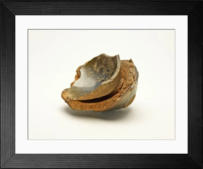 Framed Print : Fragments of Tea Bowls, fused to their saggar, Song dynasty (960-1279), 12th / 13th century Framed Print : Fragments of Tea Bowls, fused to their saggar, Song dynasty (960-1279), 12th / 13th century