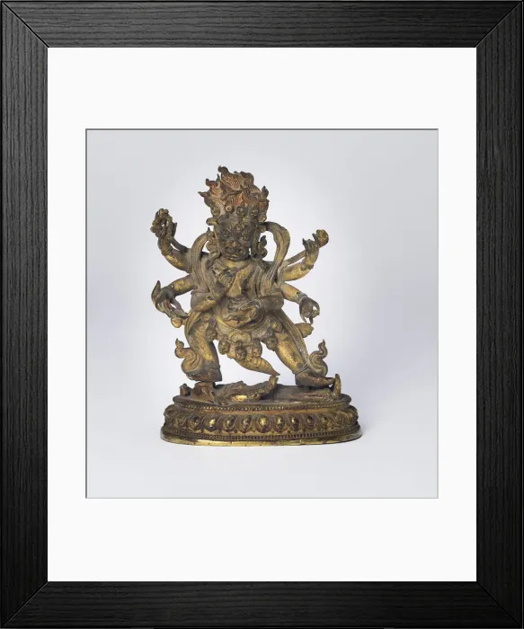 Framed Print : Enlightened Protector Mahakala with Six Arms (Shadbhuja), 18th / 19th century Framed Print : Enlightened Protector Mahakala with Six Arms (Shadbhuja), 18th / 19th century