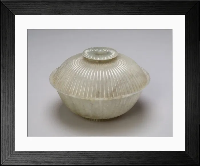 Framed Print : Covered Bowl in the Hindustani Style, late 18th or 19th century Framed Print : Covered Bowl in the Hindustani Style, late 18th or 19th century