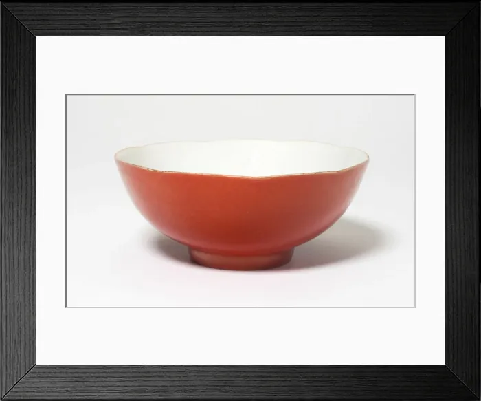 Framed Print : Coral-Glazed Bowl, Qing dynasty (1644-1911). Creator: Unknown Framed Print : Coral-Glazed Bowl, Qing dynasty (1644-1911). Creator: Unknown