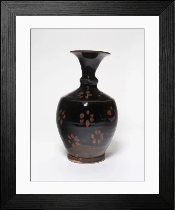 Framed Print : Vase with Stylized Petals, Jin dynasty (1115-1234), or Yuan dynasty (1271-1368), 12th / 14th century. Creator: Unknown Framed Print : Vase with Stylized Petals, Jin dynasty (1115-1234), or Yuan dynasty (1271-1368), 12th / 14th century. Creator: Unknown
