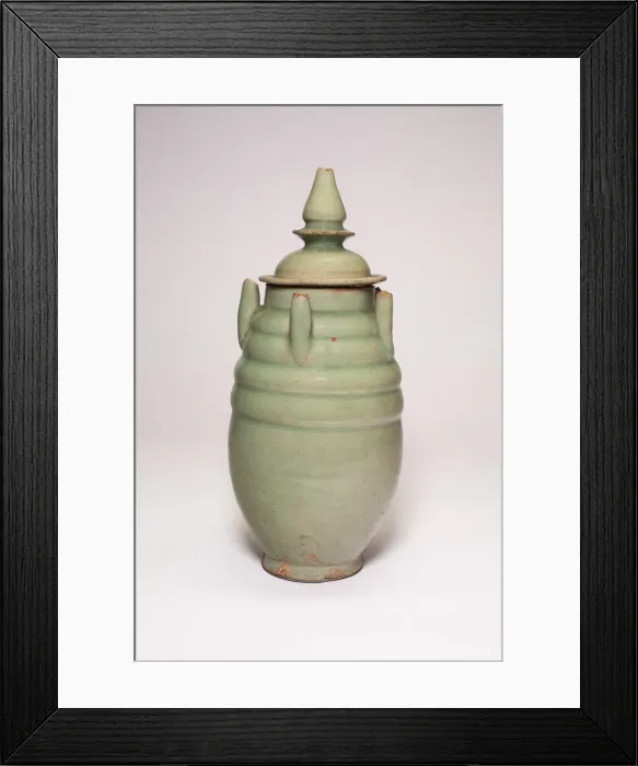 Framed Print : Covered Jar with Spouts, Song dynasty (960-1279) or later. Creator: Unknown Framed Print : Covered Jar with Spouts, Song dynasty (960-1279) or later. Creator: Unknown