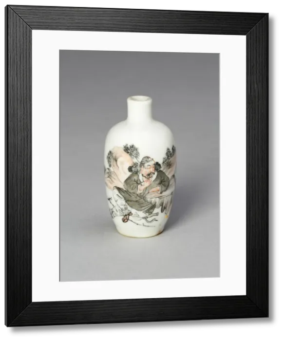 Framed Print : Snuff Bottle with Li Tieguai Leaning against a Rock, Qing dynasty (1644-1911), 1820-1880 Framed Print : Snuff Bottle with Li Tieguai Leaning against a Rock, Qing dynasty (1644-1911), 1820-1880