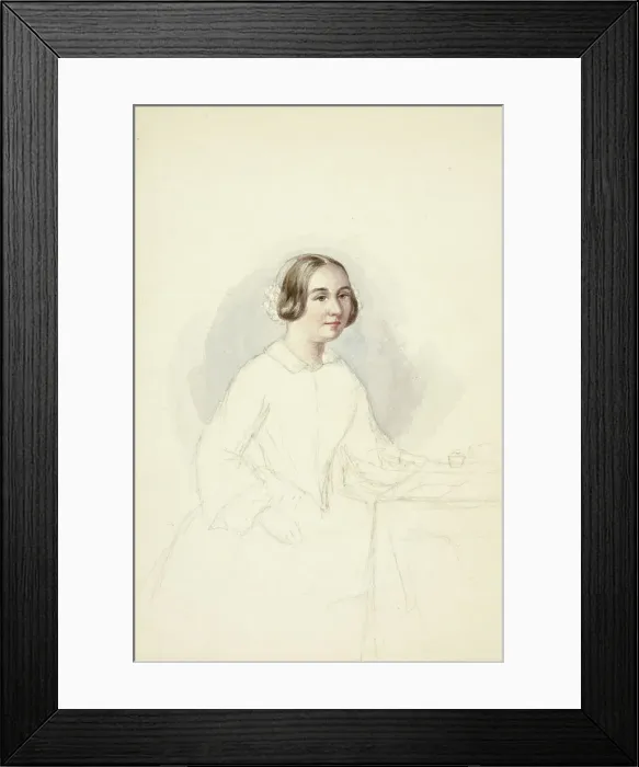 Framed Print : Young Woman at Writing Desk, n. d. Creator: Elizabeth Murray Framed Print : Young Woman at Writing Desk, n. d. Creator: Elizabeth Murray