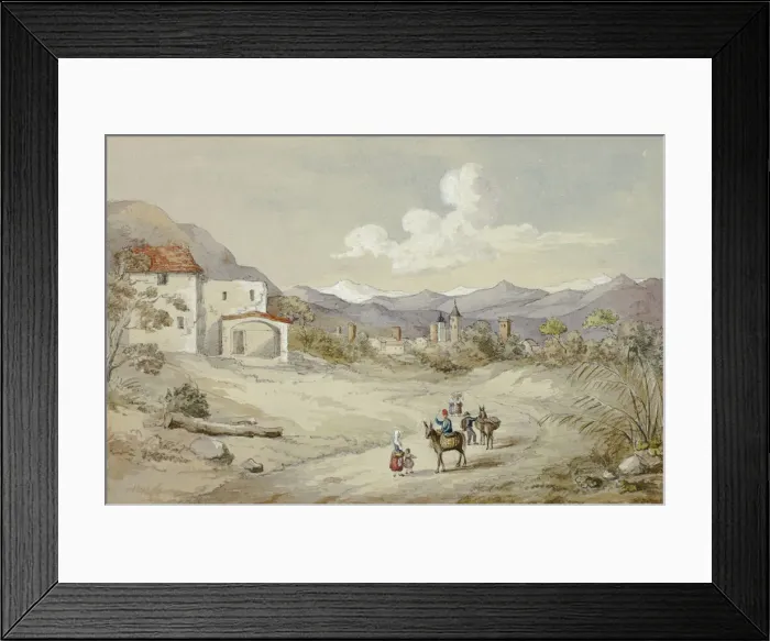 Framed Print : Albenga on the Corniche (Costal) Road, November 6, 1841. Creator: Elizabeth Murray Framed Print : Albenga on the Corniche (Costal) Road, November 6, 1841. Creator: Elizabeth Murray