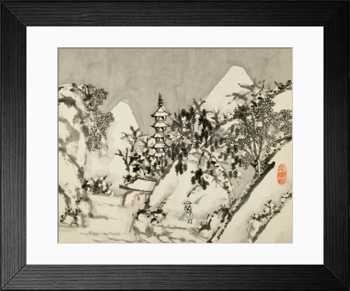 Framed Print : Landscapes for Liu Songfu, Qing dynasty (1644-1911), 1895 / 96. Creator: Xugu Framed Print : Landscapes for Liu Songfu, Qing dynasty (1644-1911), 1895 / 96. Creator: Xugu