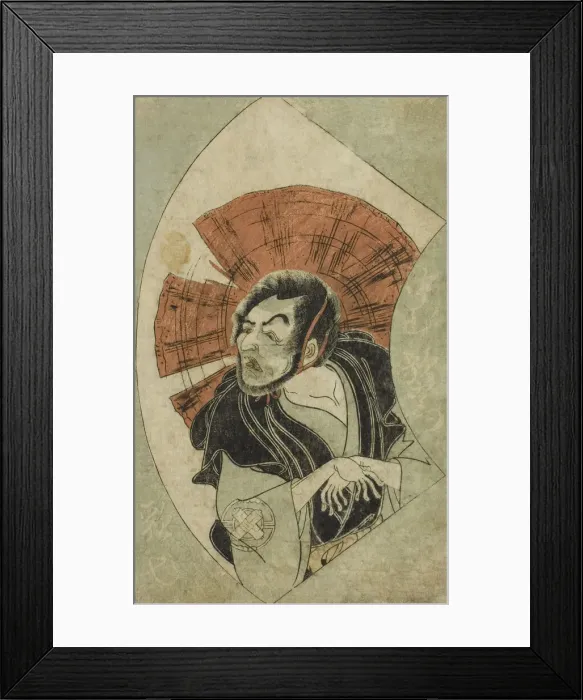 Framed Print : The Actor Nakamura Utaemon I, from A Picture Book of Stage Fans (Ehon butai ogi), Japan, 1770. Creator: Shunsho Framed Print : The Actor Nakamura Utaemon I, from A Picture Book of Stage Fans (Ehon butai ogi), Japan, 1770. Creator: Shunsho