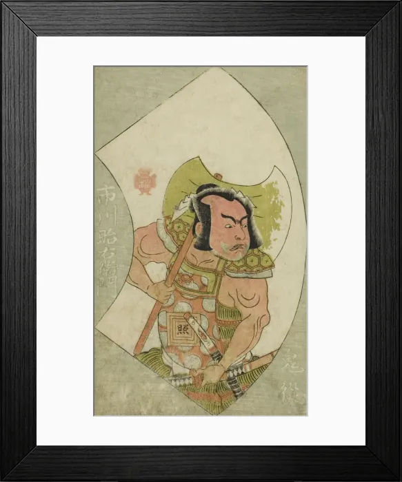 Framed Print : The Actor Ichikawa Shoemon, from A Picture Book of Stage Fans (Ehon butai ogi), Japan, 1770. Creator: Shunsho Framed Print : The Actor Ichikawa Shoemon, from A Picture Book of Stage Fans (Ehon butai ogi), Japan, 1770. Creator: Shunsho