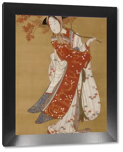 Dancer with a Maple Branch, Japan, Edo period, 1780-1790. Creator: Shunsho