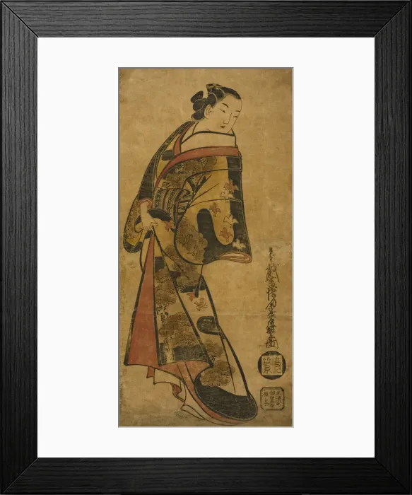 Framed Print : Standing Courtesan, c. 1715. Creator: Dohan Kaigetsudo Framed Print : Standing Courtesan, c. 1715. Creator: Dohan Kaigetsudo