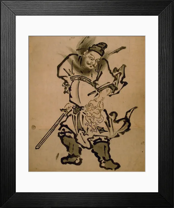 Framed Print : Shoki the Demon Queller, from an album of paintings of Shoki, Edo period, 18th century. Creator: Unknown Framed Print : Shoki the Demon Queller, from an album of paintings of Shoki, Edo period, 18th century. Creator: Unknown