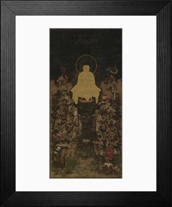 Framed Print : The Buddha Preaching the Perfection of Wisdom (Prajnaparamita) Sutra, 14th century. Creator: Unknown Framed Print : The Buddha Preaching the Perfection of Wisdom (Prajnaparamita) Sutra, 14th century. Creator: Unknown