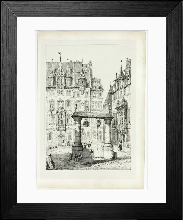 Framed Print : Nuremberg, 1833. Creator: Samuel Prout Framed Print : Nuremberg, 1833. Creator: Samuel Prout