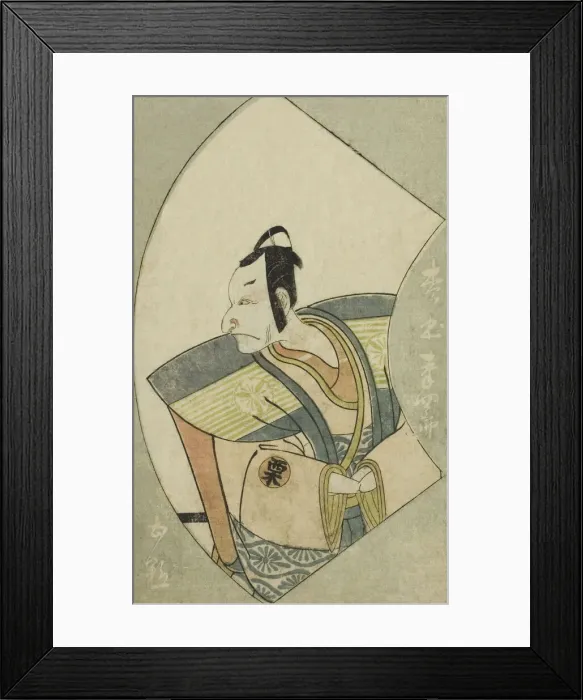 Framed Print : The Actor Matsumoto Koshiro II, from A Picture Book of Stage Fans (Ehon butai ogi), Japan, 1770. Creator: Shunsho Framed Print : The Actor Matsumoto Koshiro II, from A Picture Book of Stage Fans (Ehon butai ogi), Japan, 1770. Creator: Shunsho