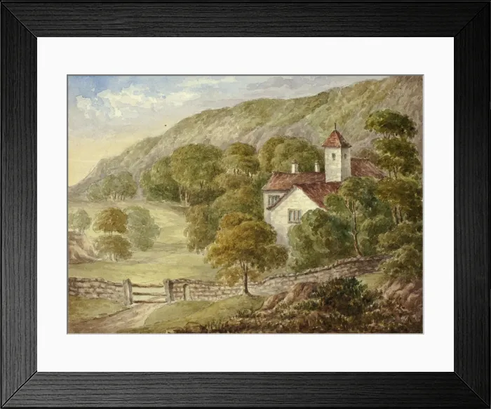 Framed Print : Country Manor House, n. d. Creator: Elizabeth Murray