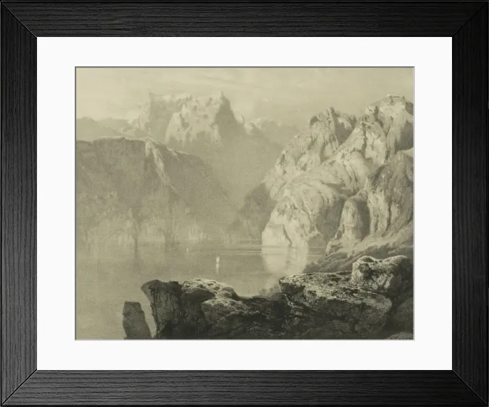 Framed Print : Vier Waldstaettersee, n. d. Creator: Alexandre Calame Framed Print : Vier Waldstaettersee, n. d. Creator: Alexandre Calame
