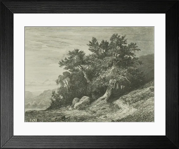 Framed Print : Alpine Landscape, n. d. Creator: Alexandre Calame Framed Print : Alpine Landscape, n. d. Creator: Alexandre Calame