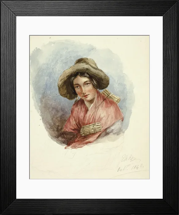 Framed Print : Portrait of Peasant Woman, October 1840. Creator: Elizabeth Murray Framed Print : Portrait of Peasant Woman, October 1840. Creator: Elizabeth Murray