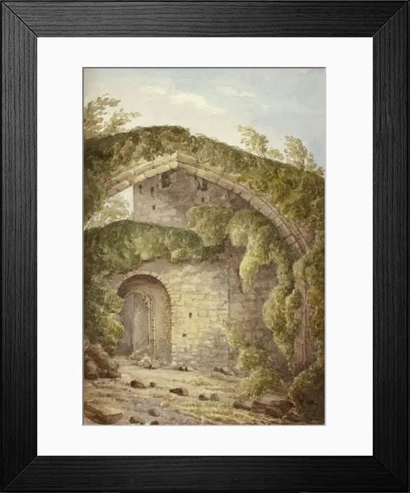 Framed Print : Interior of Conway Castle, 1845. Creator: Elizabeth Murray Framed Print : Interior of Conway Castle, 1845. Creator: Elizabeth Murray