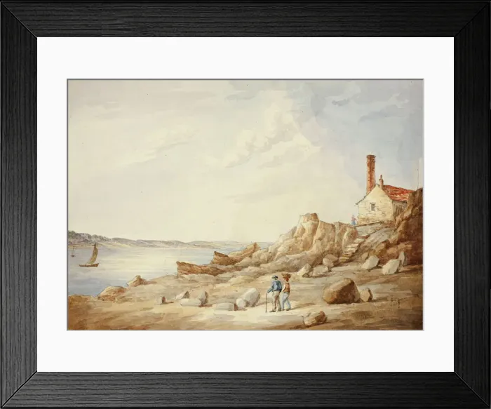 Framed Print : Rocky Shore, n. d. Creator: Elizabeth Murray Framed Print : Rocky Shore, n. d. Creator: Elizabeth Murray