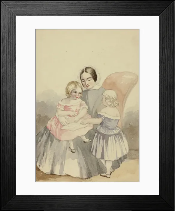 Framed Print : Hugh and Florence, Ashford, 1848. Creator: Elizabeth Murray Framed Print : Hugh and Florence, Ashford, 1848. Creator: Elizabeth Murray