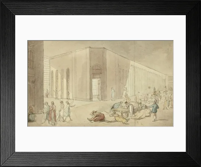Framed Print : Study for St. Lukes Hospital, from Microcosm of London, c. 1809 Framed Print : Study for St. Lukes Hospital, from Microcosm of London, c. 1809