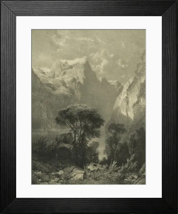 Framed Print : Brunnen, 1852. Creator: Alexandre Calame Framed Print : Brunnen, 1852. Creator: Alexandre Calame