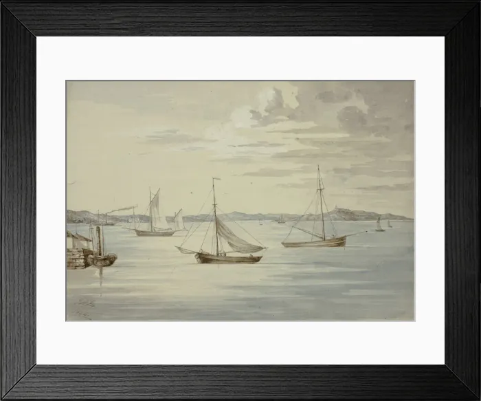 Framed Print : View Inchkeith and the Firth of Forth Islands from Granton, September 1844 Framed Print : View Inchkeith and the Firth of Forth Islands from Granton, September 1844