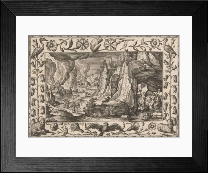 Framed Print : Lot and His Daughters, from Landscapes with Old and New Testament Scenes Framed Print : Lot and His Daughters, from Landscapes with Old and New Testament Scenes