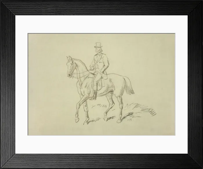 Framed Print : Horseman, n. d. Creator: Hablot Knight Browne Framed Print : Horseman, n. d. Creator: Hablot Knight Browne