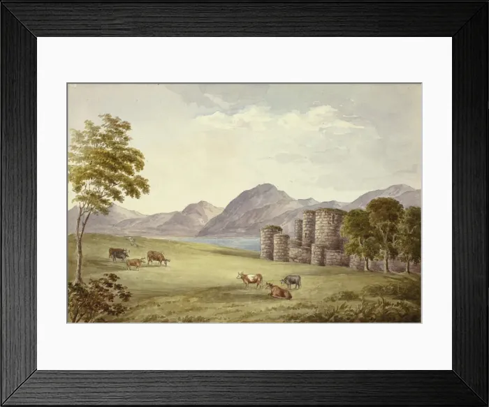 Framed Print : Beaumans Castle, 1845. Creator: Elizabeth Murray Framed Print : Beaumans Castle, 1845. Creator: Elizabeth Murray