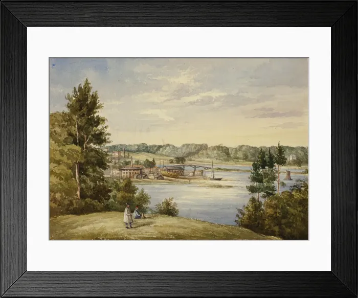Framed Print : View from Sydney, 1847. Creator: Elizabeth Murray Framed Print : View from Sydney, 1847. Creator: Elizabeth Murray
