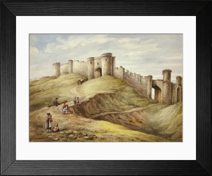 Framed Print : Scarborough Castle, 1854. Creator: Elizabeth Murray Framed Print : Scarborough Castle, 1854. Creator: Elizabeth Murray