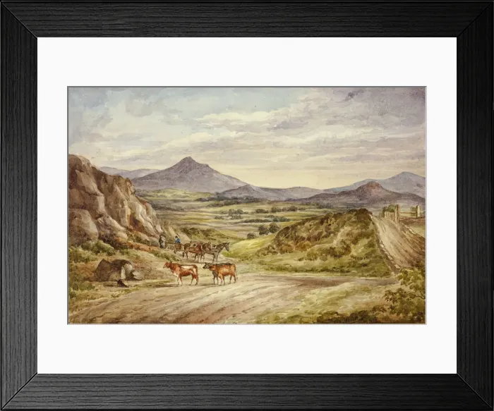 Framed Print : Wicklow Hills, 1843. Creator: Elizabeth Murray Framed Print : Wicklow Hills, 1843. Creator: Elizabeth Murray
