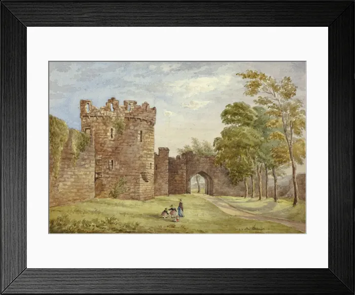 Framed Print : Gateway, Beaumans Castle, 1845. Creator: Elizabeth Murray Framed Print : Gateway, Beaumans Castle, 1845. Creator: Elizabeth Murray