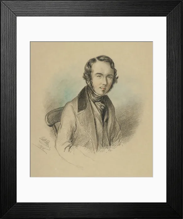 Framed Print : Portrait of a Man, 1846. Creator: Elizabeth Murray Framed Print : Portrait of a Man, 1846. Creator: Elizabeth Murray