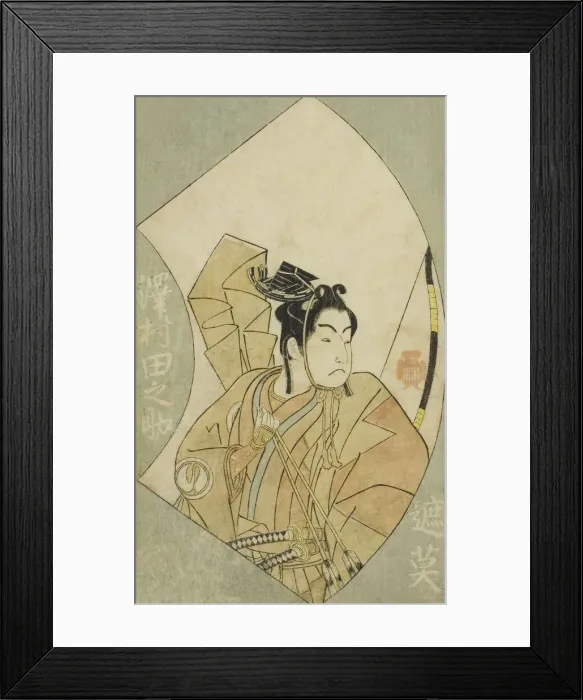 Framed Print : The Actor Sawamura Tanosuke I, from A Picture Book of Stage Fans (Ehon butai ogi), Japan, 1770. Creator: Shunsho Framed Print : The Actor Sawamura Tanosuke I, from A Picture Book of Stage Fans (Ehon butai ogi), Japan, 1770. Creator: Shunsho