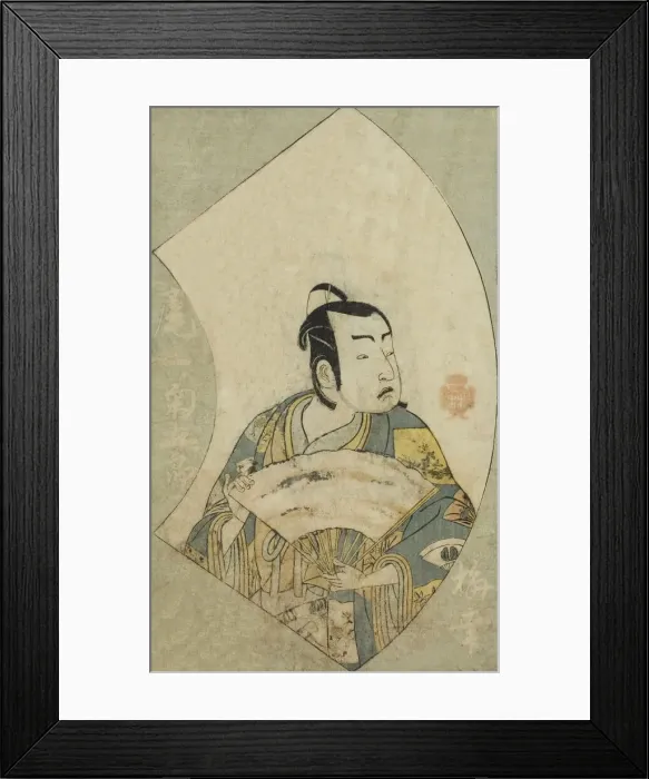 Framed Print : The Actor Onoe Kikugoro I, from A Picture Book of Stage Fans (Ehon butai ogi), Japan, 1770. Creator: Shunsho Framed Print : The Actor Onoe Kikugoro I, from A Picture Book of Stage Fans (Ehon butai ogi), Japan, 1770. Creator: Shunsho
