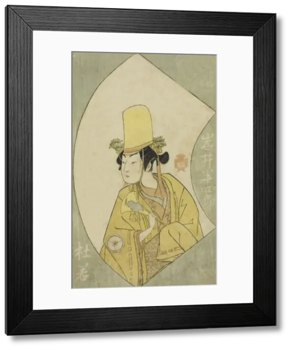 Framed Print : The Actor Iwai Hanshiro IV, from A Picture Book of Stage Fans (Ehon butai ogi), Japan, 1770. Creator: Shunsho Framed Print : The Actor Iwai Hanshiro IV, from A Picture Book of Stage Fans (Ehon butai ogi), Japan, 1770. Creator: Shunsho