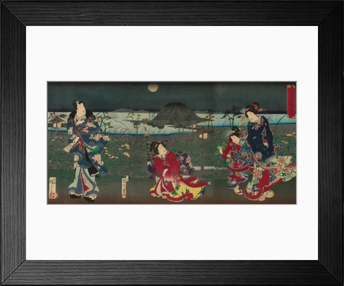 Framed Print : Genji Drawn in Different Styles: View of Akashi Bay (Kakiwake Genji, Akashi ura no kei) Framed Print : Genji Drawn in Different Styles: View of Akashi Bay (Kakiwake Genji, Akashi ura no kei)