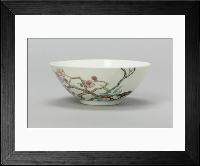 Framed Print : Bowl with Plum, Peach, Bamboo, and Lingzhi Mushrooms, Qing dynasty Framed Print : Bowl with Plum, Peach, Bamboo, and Lingzhi Mushrooms, Qing dynasty