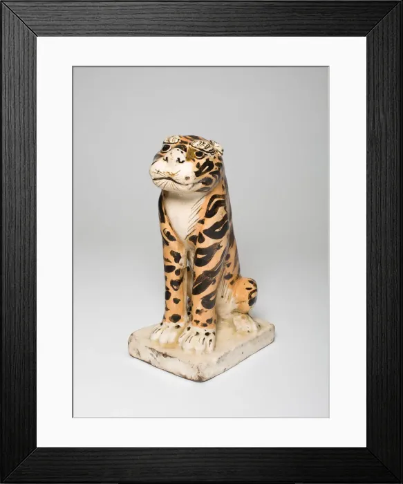 Framed Print : Seated Tiger, Liao dynasty (907-1125). Creator: Unknown Framed Print : Seated Tiger, Liao dynasty (907-1125). Creator: Unknown