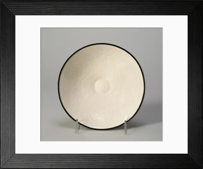 Framed Print : Dish with Crane amid Floral Scrolls, Jin dynasty (1115-1234), 12th century Framed Print : Dish with Crane amid Floral Scrolls, Jin dynasty (1115-1234), 12th century