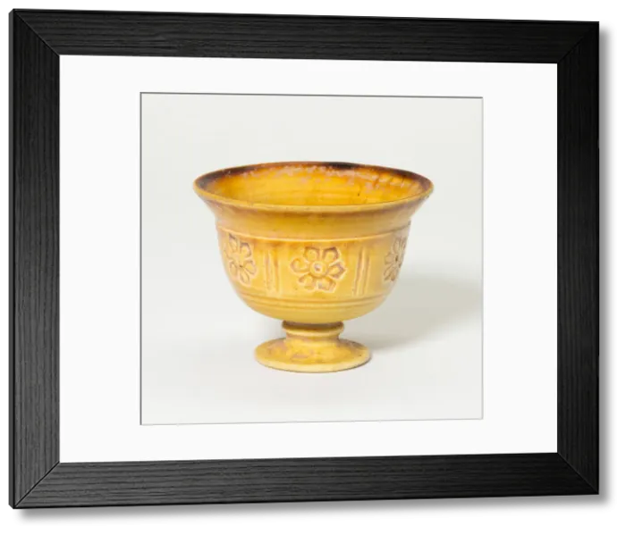 Framed Print : Stem Cup with Florets, Tang dynasty (618-906). Creator: Unknown Framed Print : Stem Cup with Florets, Tang dynasty (618-906). Creator: Unknown