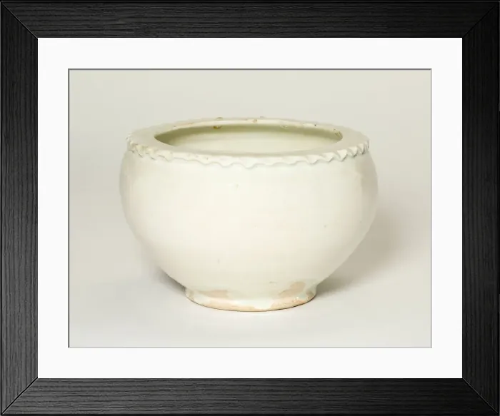 Framed Print : Jar with Fluted Rim, Northern Song dynasty (960-1127), 10th century. Creator: Unknown Framed Print : Jar with Fluted Rim, Northern Song dynasty (960-1127), 10th century. Creator: Unknown