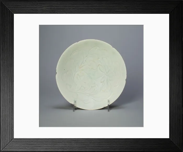 Framed Print : Foliate Bowl with Stylized Poeny Spray, Northern Song dynasty (960-1127), 12th century Framed Print : Foliate Bowl with Stylized Poeny Spray, Northern Song dynasty (960-1127), 12th century