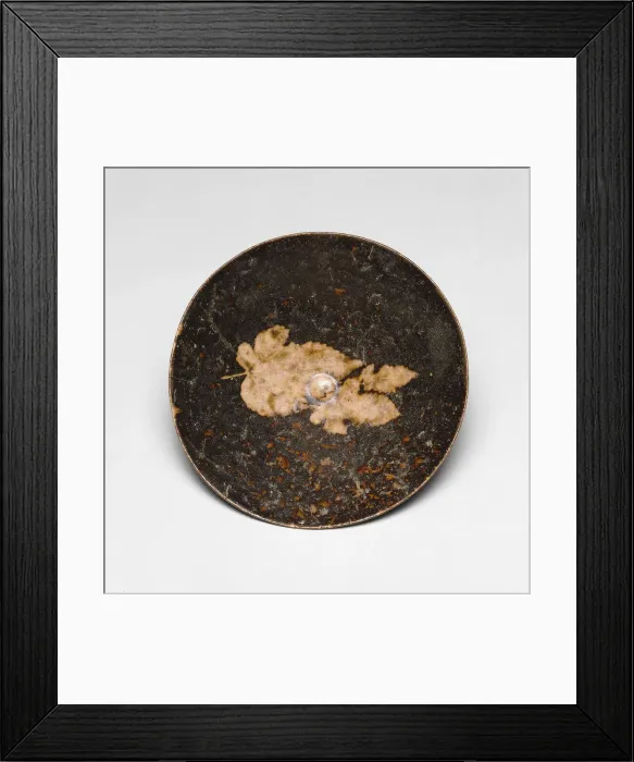 Framed Print : Conical Bowl with Decoration of Three Leaves, Southern Song dynasty, 12th / 13th century Framed Print : Conical Bowl with Decoration of Three Leaves, Southern Song dynasty, 12th / 13th century